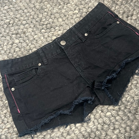 PINK Victoria's Secret Pants - Victoria Secrets Pink Blue Black Denim Mini Shorts